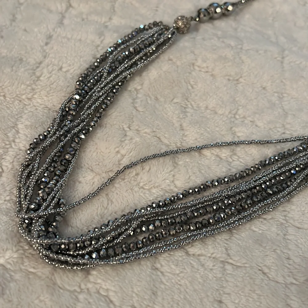Silver statement necklace - Picture 3 of 5